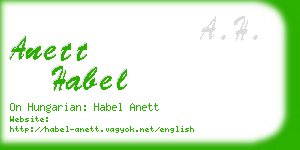 anett habel business card